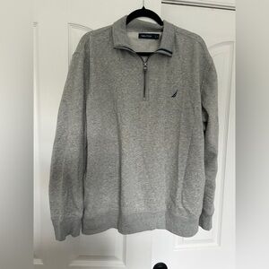 Nautica Men's Zip-Up Gray Sweater